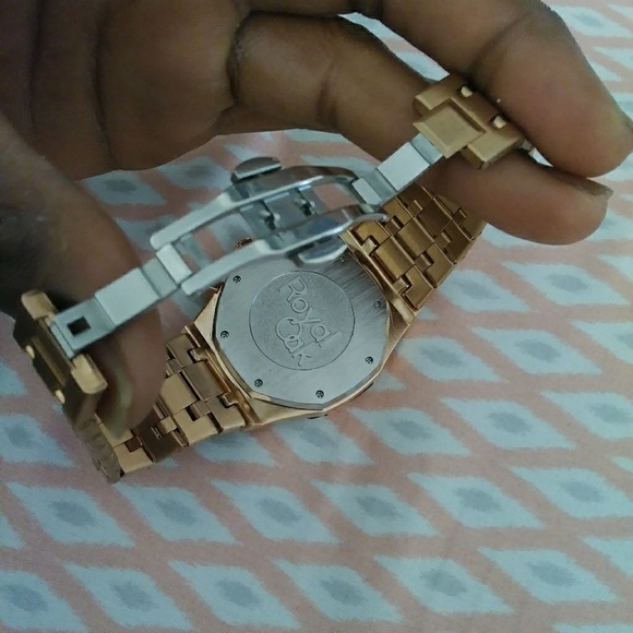 Rose gold Royal Oaks watch...